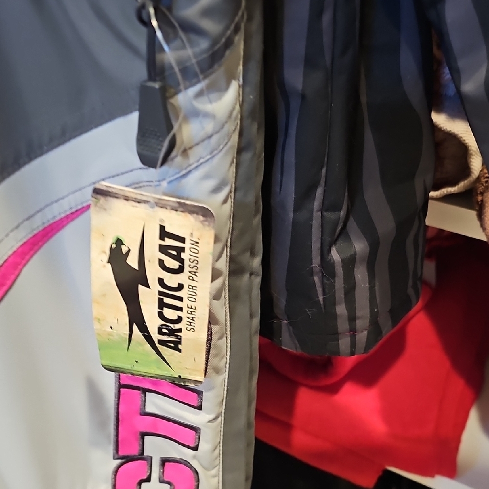 Team Arctic Cat Women's Pink, Grey and Black Snowmobile Pants Size XL NWT - Picture 3 of 10